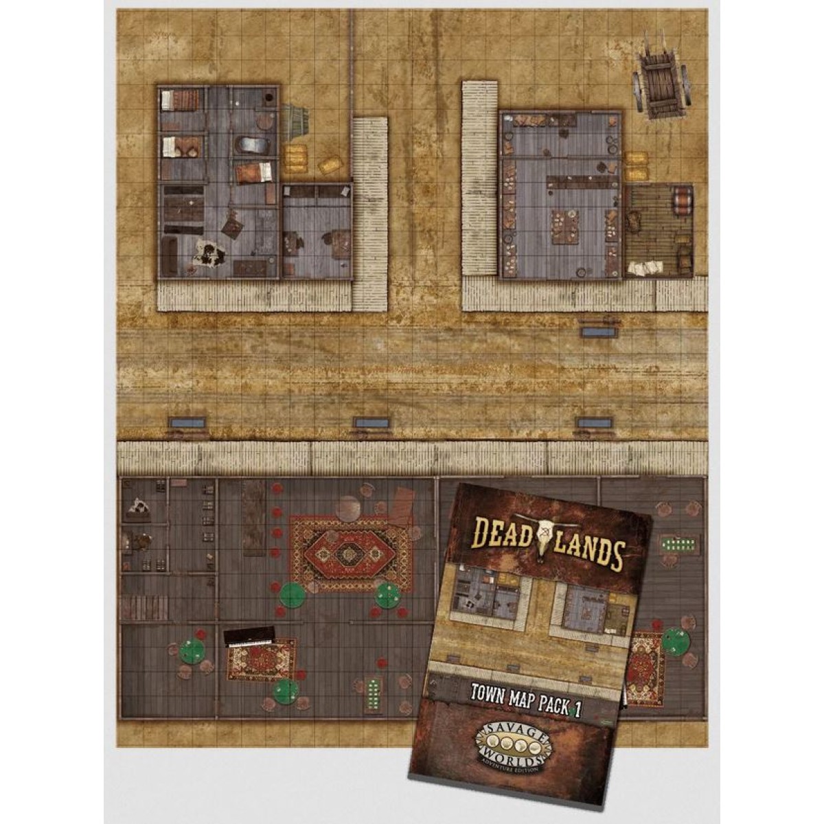 Deadlands The Weird West Rpg Town Map Pack 1 Grand Saloon